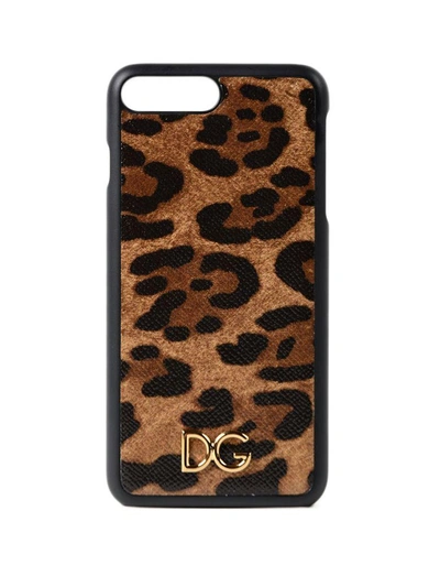 Shop Dolce & Gabbana Dauphine St. Leo Phone Case 7-8 In Ha93m Leo Con Logo