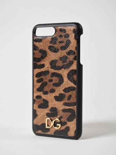 Shop Dolce & Gabbana Dauphine St. Leo Phone Case 7-8 In Ha93m Leo Con Logo