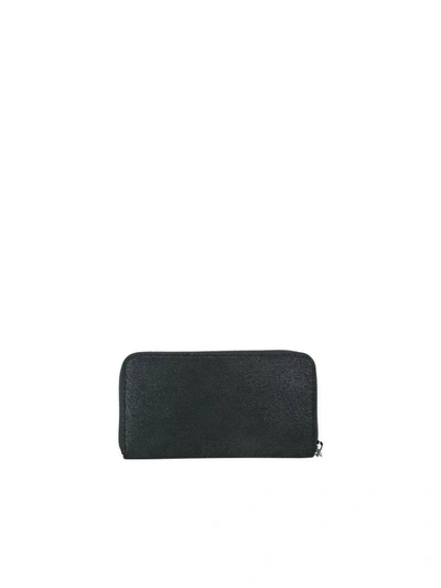 Shop Stella Mccartney Falabella Zip Around Wallet In Black
