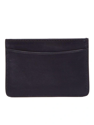 Shop Apc A.p.c. Basic Plain Card Holder In Dark Navy