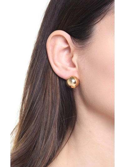 Shop Jw Anderson Sphere Gold-plated Earrings In Oro