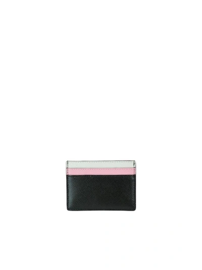 Shop Marc Jacobs Snapshot Card Case In Black/baby Pink