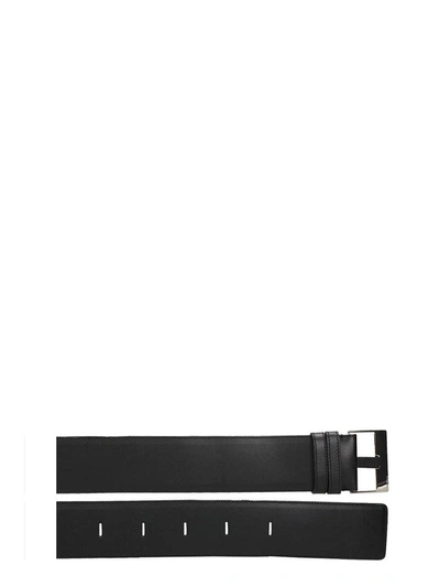 Shop Sergio Rossi Maxi Black Leather Belt