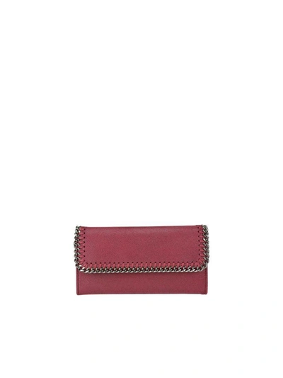 Shop Stella Mccartney Falabella Continental Wallet In Opera Red