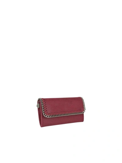 Shop Stella Mccartney Falabella Continental Wallet In Opera Red