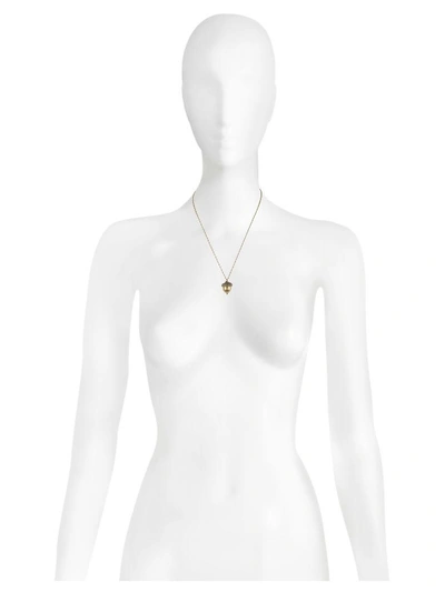 Shop Tory Burch Acorn Pendant Necklace In Gold