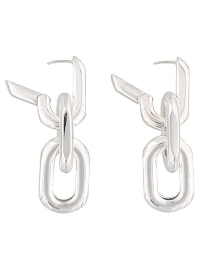 Shop Ambush Short Chain Earrings In Silver