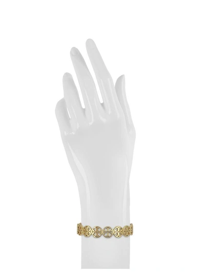 Shop Tory Burch Frozen Logo Cuff Goldtone Bracelet