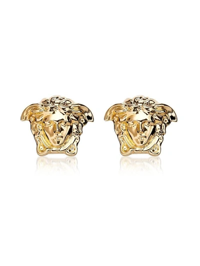 Shop Versace Gold Metal Medusa Stud Earrings