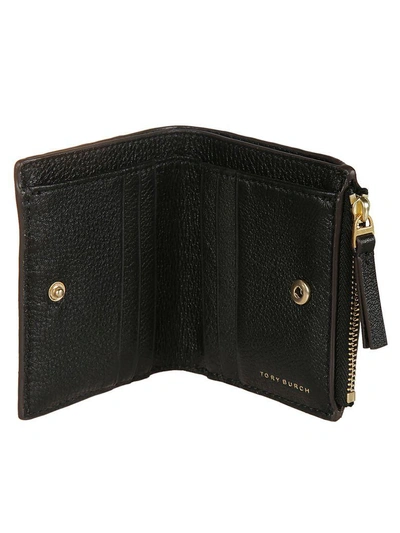 Shop Tory Burch Mcgaw Foldable Mini Wallet In Black