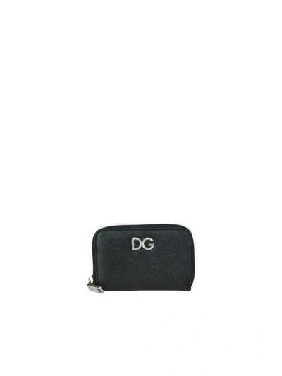Shop Dolce & Gabbana Logo Coin Purse In Black