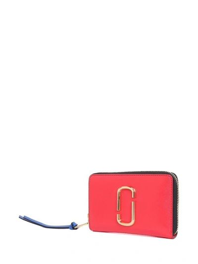 Shop Marc Jacobs Snapshot Color-block Saffiano-leather Compact Wallet In Multi