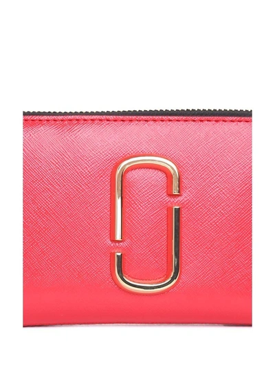 Shop Marc Jacobs Snapshot Color-block Saffiano-leather Compact Wallet In Multi