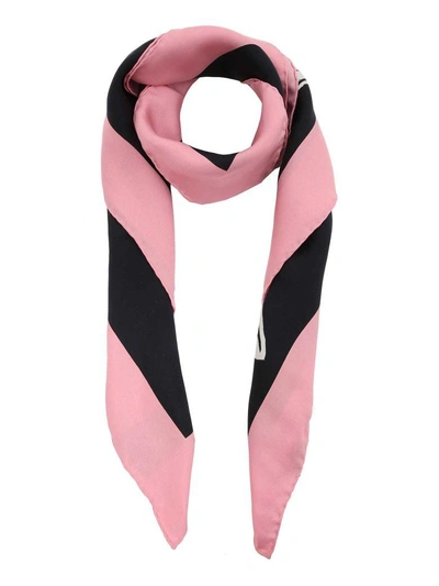 Shop Gucci Mystic Cat Foulard In Black-pink