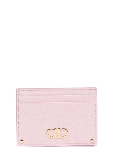 Shop Ferragamo '014' Cardholder In Pink