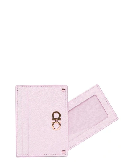 Shop Ferragamo '014' Cardholder In Pink