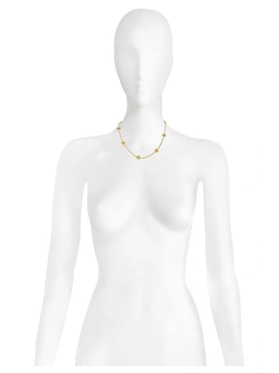 Shop Tory Burch Delicate Logo Necklace In Gold