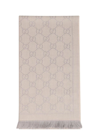 Shop Gucci Gg Jacquard Pattern Scarf In 1763