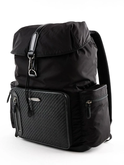 Shop Ermenegildo Zegna Travel Backpack In Ner Black