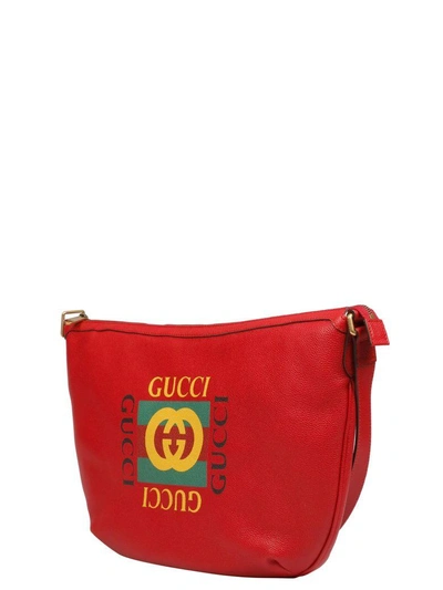 Shop Gucci Print Half-moon Hobo Bag In 6461