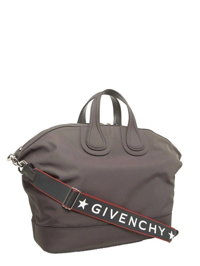 Shop Givenchy Nightingale Bag In Grey