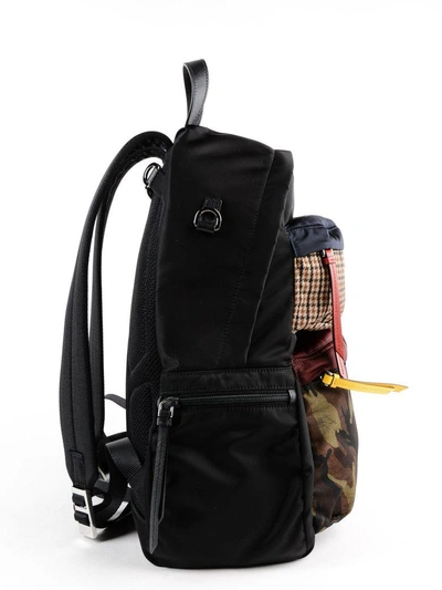 Shop Prada Logo Backpack In Ots Mimetico Camouflage