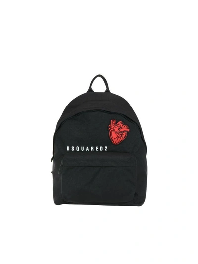 Shop Dsquared2 Bad Scout Heart Patch Backpack In Black