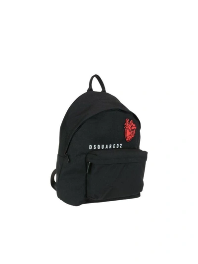 Shop Dsquared2 Bad Scout Heart Patch Backpack In Black