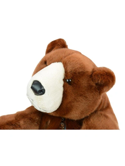 Dolce & Gabbana Dolce And Gabbana Brown Eco Fur Teddy Bear Backpack In Light Leather