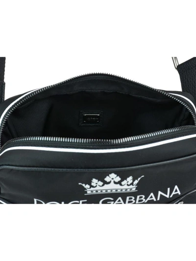 Shop Dolce & Gabbana Logo Shoulder Bag In Dg Milano Fdo Nero