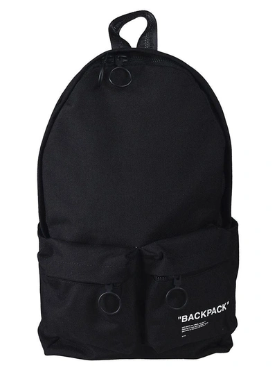 Shop Off-white Logo Backpack In Nero