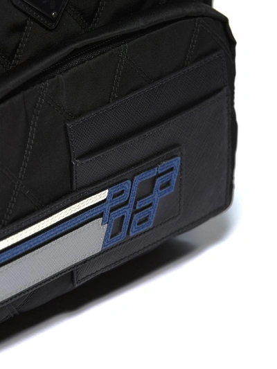Shop Prada Logo Patch Belt Bag In Nero
