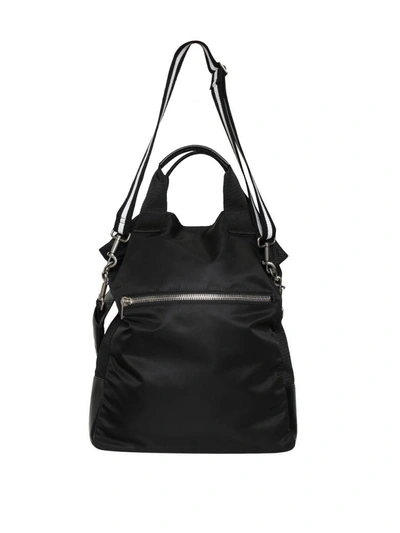 Shop Givenchy Leather Trimmed Shell Tote In Nero