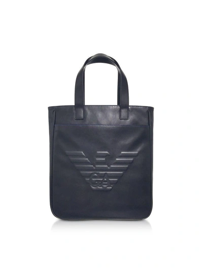 Shop Emporio Armani Black Eagle Mens Vertical Tote Bag