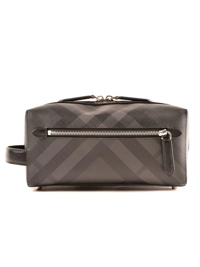 Shop Burberry Washbag In Charcoal/black