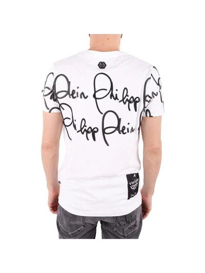 Shop Philipp Plein Run" Cotton T-shirt" In White