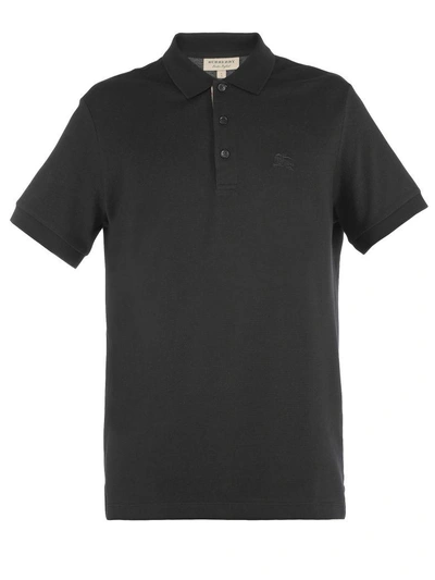 Shop Burberry Hartford Polo Shirt In Black