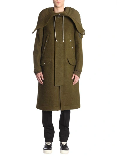 Shop Rick Owens Mega Hood Parka In Verde