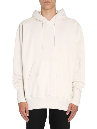 Shop Y-3 Hooded Sweatshirt In Bianco