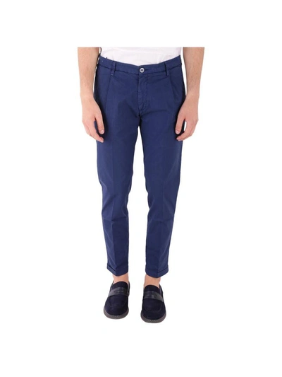 Shop Re-hash Cotton Blend Trousers In Blue