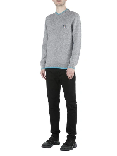 Shop Kenzo Wool Sweater In Dove Grey
