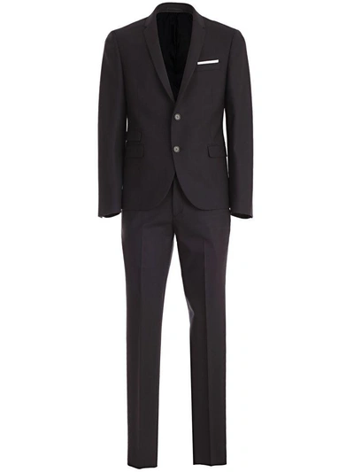 Shop Neil Barrett Two-piece Formal Suit In Dark Navy