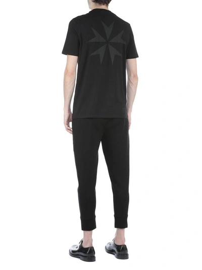 Shop Neil Barrett Cotton T-shirt In Black/black