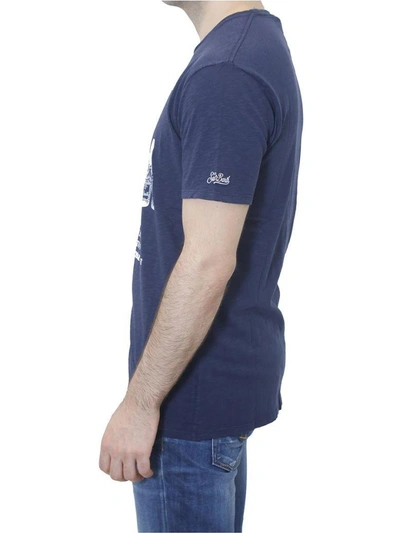Shop Mc2 Saint Barth - Printed T-shirt In Blue