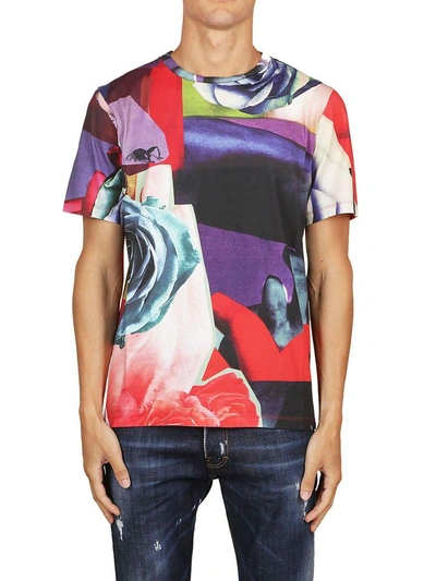 Shop Paul Smith Rose Collage Print T-shirt In Fantasia