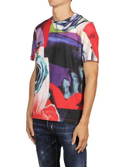 Shop Paul Smith Rose Collage Print T-shirt In Fantasia