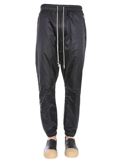 Shop Rick Owens Track Trousers In Nero
