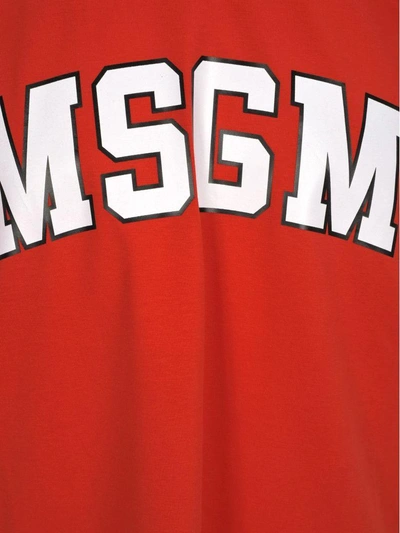 Shop Msgm Tshirt  College In Red