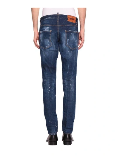Shop Dsquared2 Cool Guy Cotton Denim Jeans In Blu