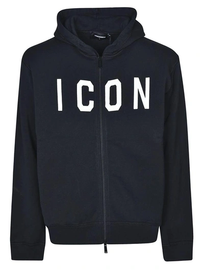 Shop Dsquared2 Icon Hoodie In Black